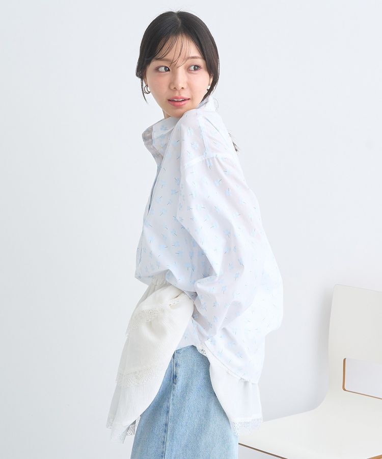 earth music&ecology「フラワーラバープリントシャツ」|シャツ・ブラウス|