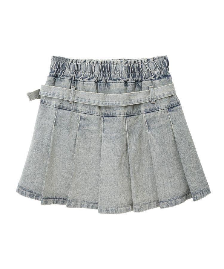 earth music&ecology「デニムプリーツスカパン」|スカート|