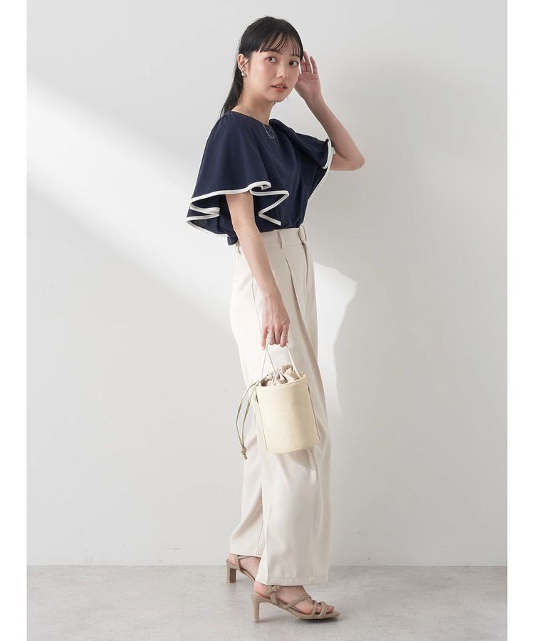 earth music&ecology「パイピングフレアスリーブカットソー」|Tシャツ・カットソー|