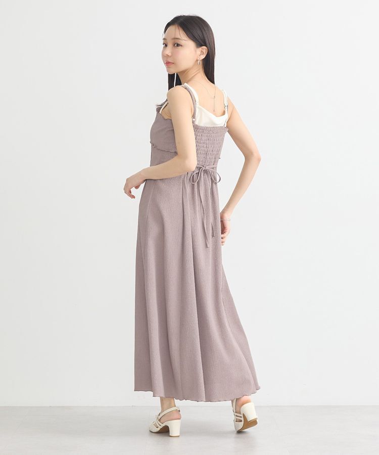 earth music&ecology「SET2点ギャザーカットカーデ＋キャミワンピース」|ワンピース|