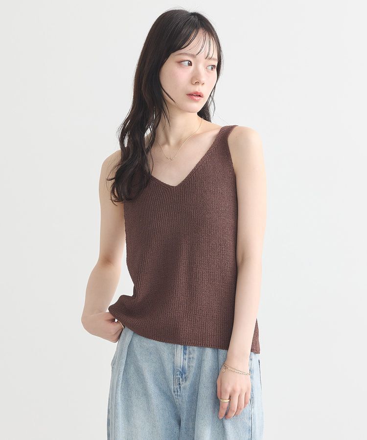 earth music&ecology「SET2点メッシュニットカーディガン＋ビスチェ」|カーディガン|