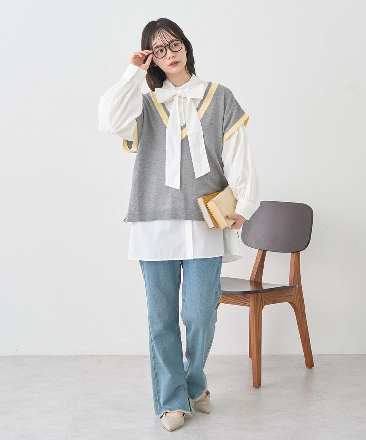 earth music&ecology「2wayボウタイブラウス」|シャツ・ブラウス|