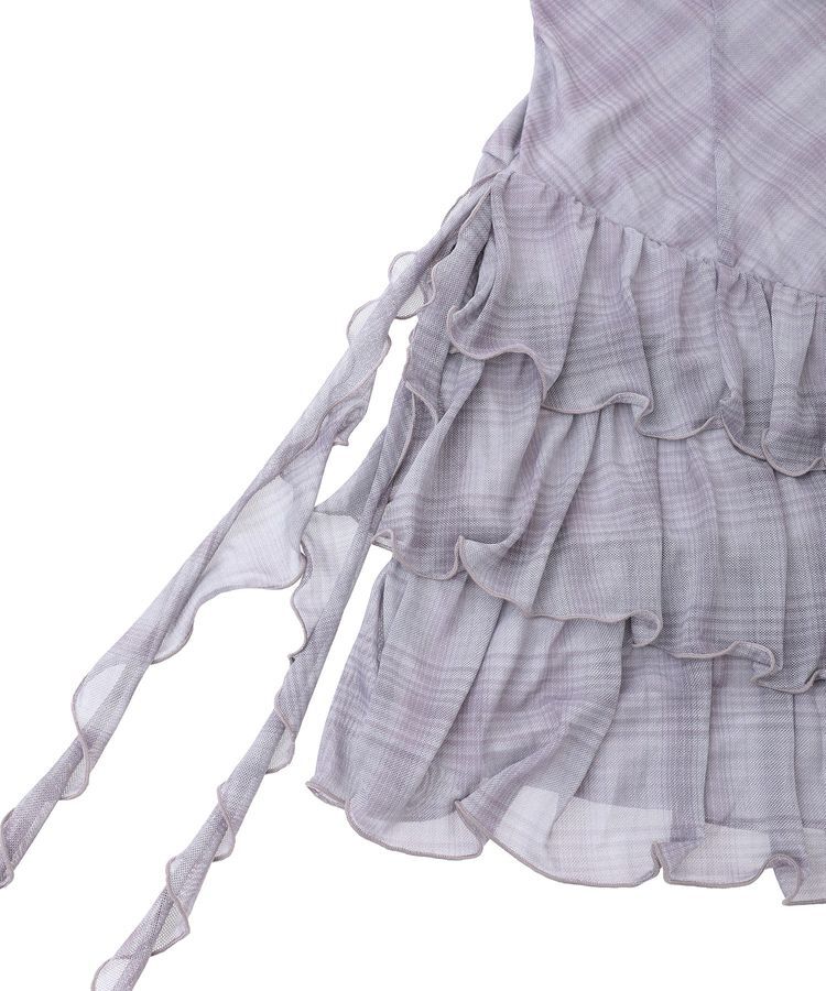 earth music&ecology「フロントリボンチェックミニキャミワンピース」|ワンピース|