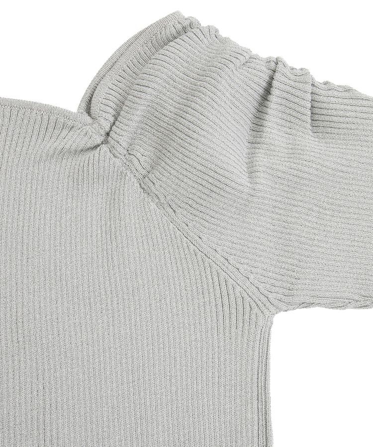 earth music&ecology「アシメネックリブニットプルオーバー」|ニット・セーター|