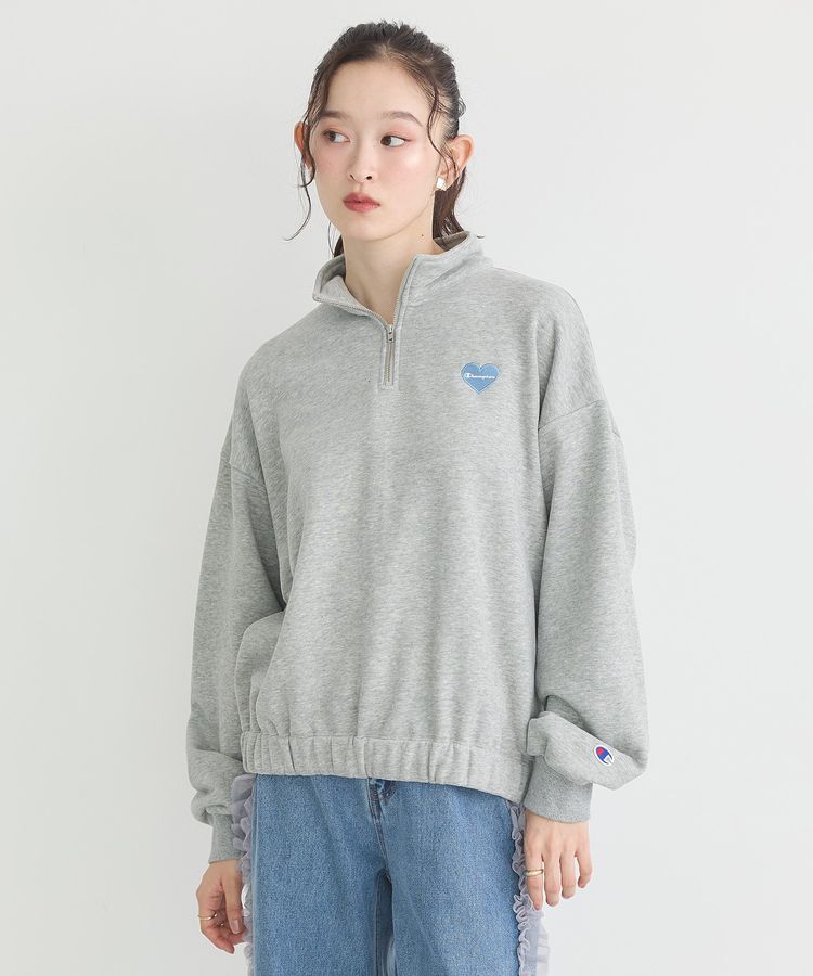 earth music&ecology「Champion&times;emaeハーフジップハートスウェット」|スウェット・ジャージ|