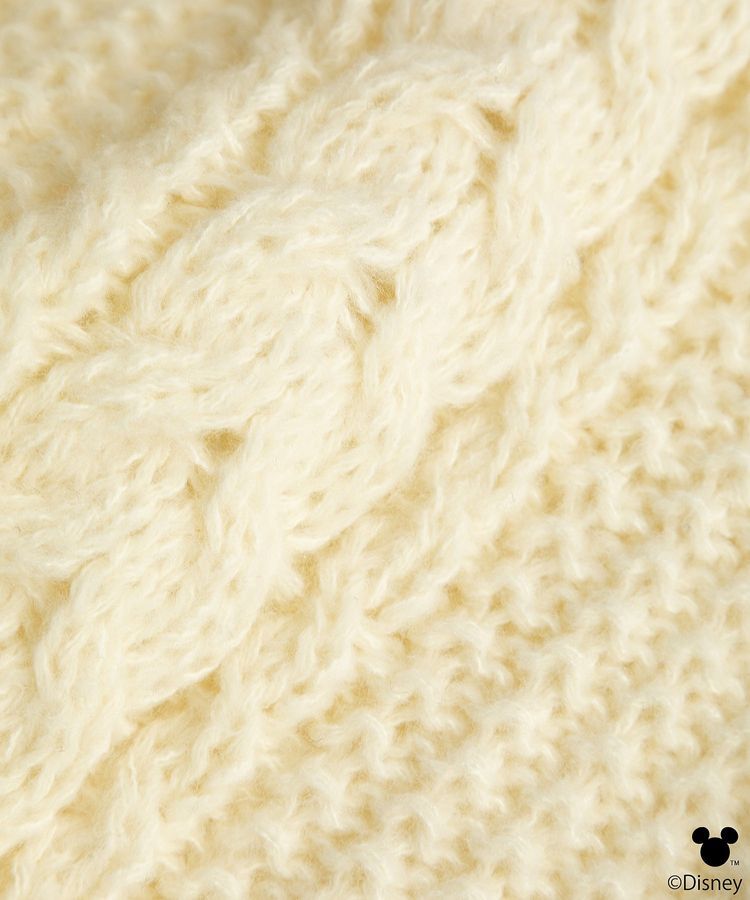 earth music&ecology「Disney/ポイントミッキーケーブルニット」|ニット・セーター|