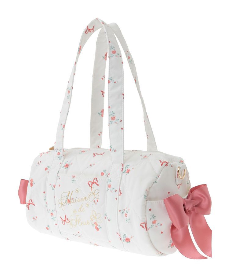 Maison de FLEUR「フラワーリボンプリント2Wayボストンバッグ」|トートバッグ|