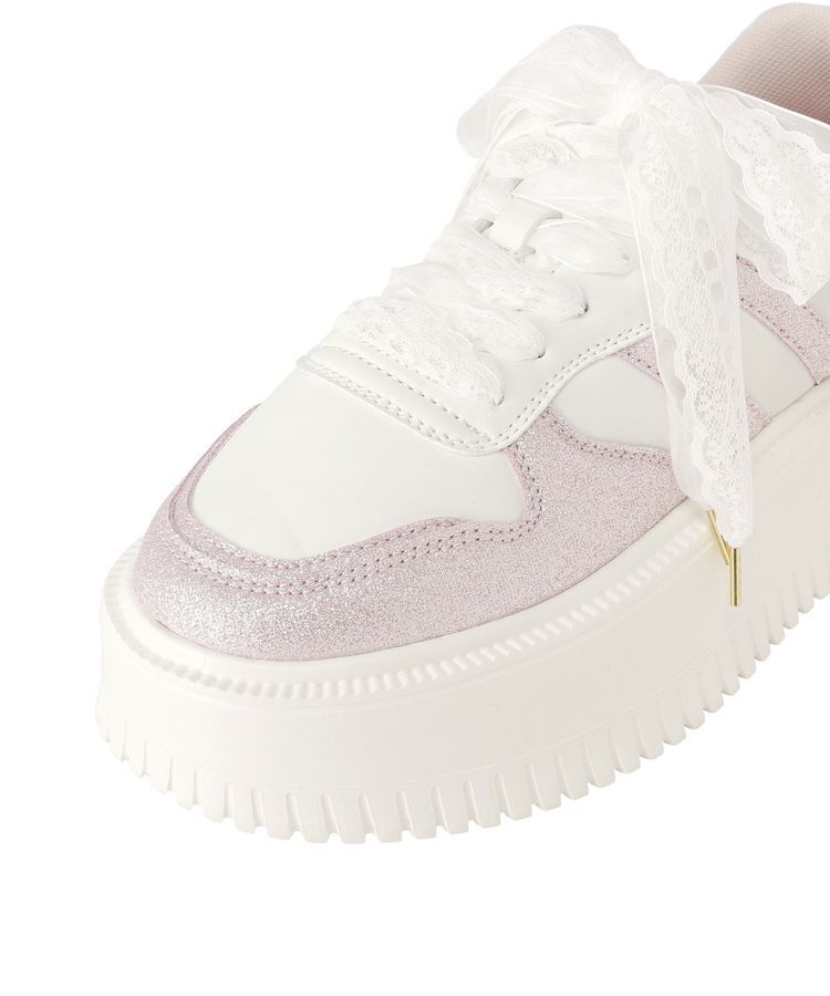 Maison de FLEUR「レースリボン厚底スニーカー」|スニーカー|