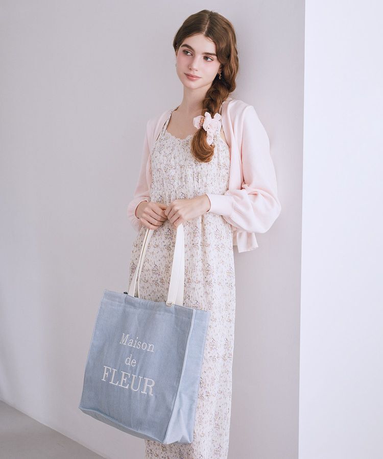 Maison de FLEUR「デニムブランドロゴスクエアトートバッグ」|トートバッグ|