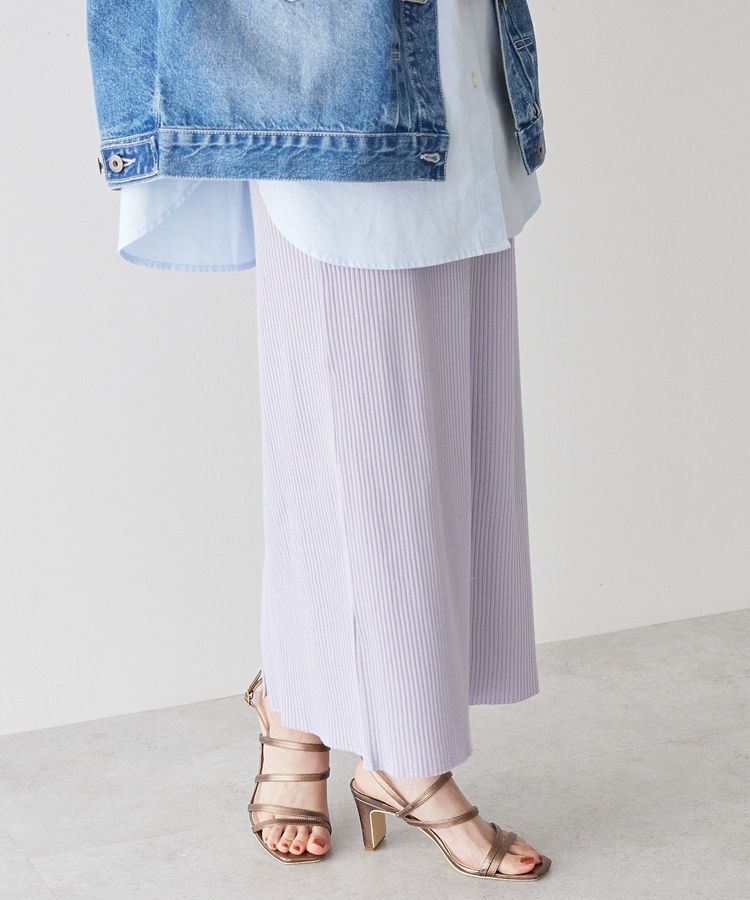 AMERICAN HOLIC「【WEB限定】針抜きテレコタイトスカート」|タイト|Purple