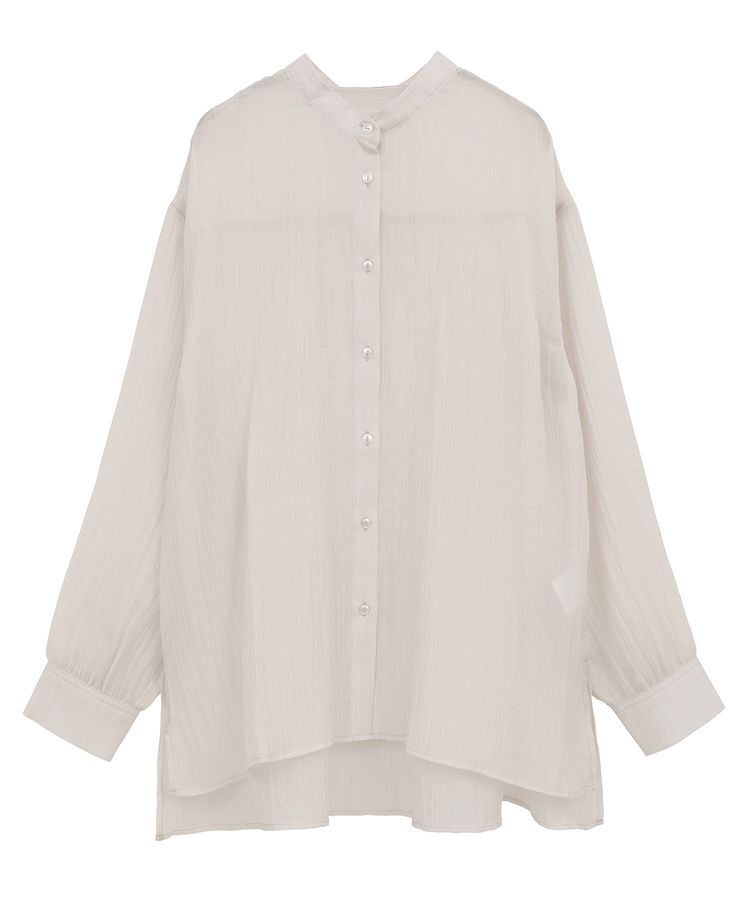 AMERICAN HOLIC「楊柳シアーバンドカラーシャツ」|シャツ・ブラウス|