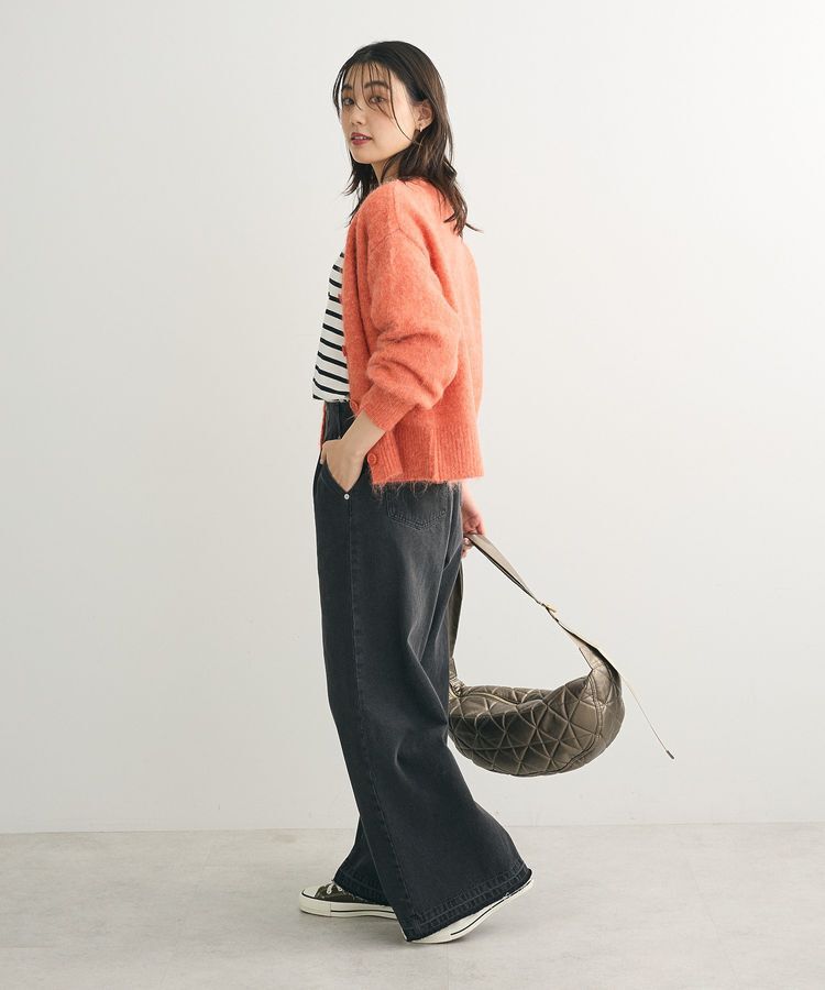 Green Parks「毛ふきシャギーVネックカーディガン」|カーディガン|