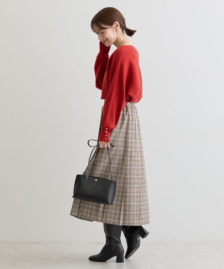 Green Parks「もちやわ袖釦ドルマンニットプルオーバー」|ニット・セーター|