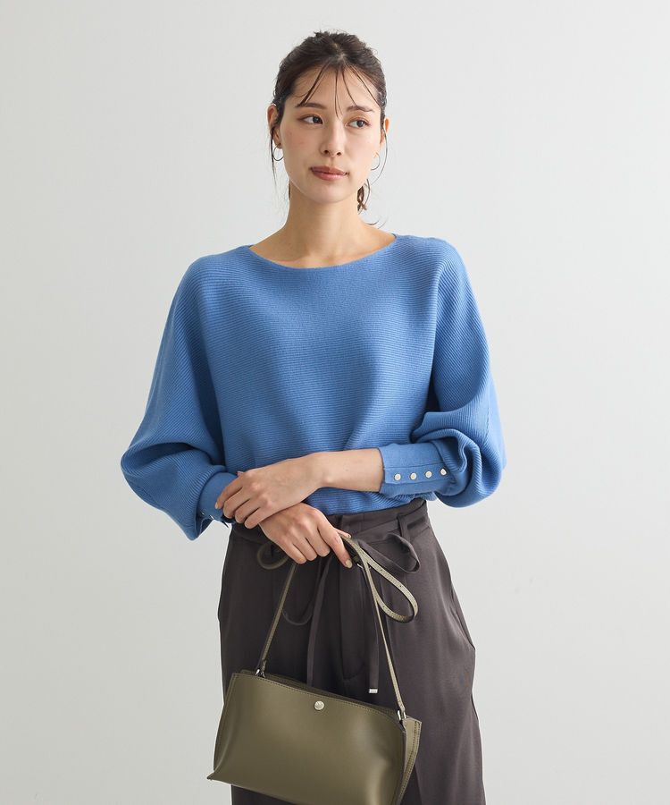 Green Parks「もちやわ袖釦ドルマンニットプルオーバー」|ニット・セーター|