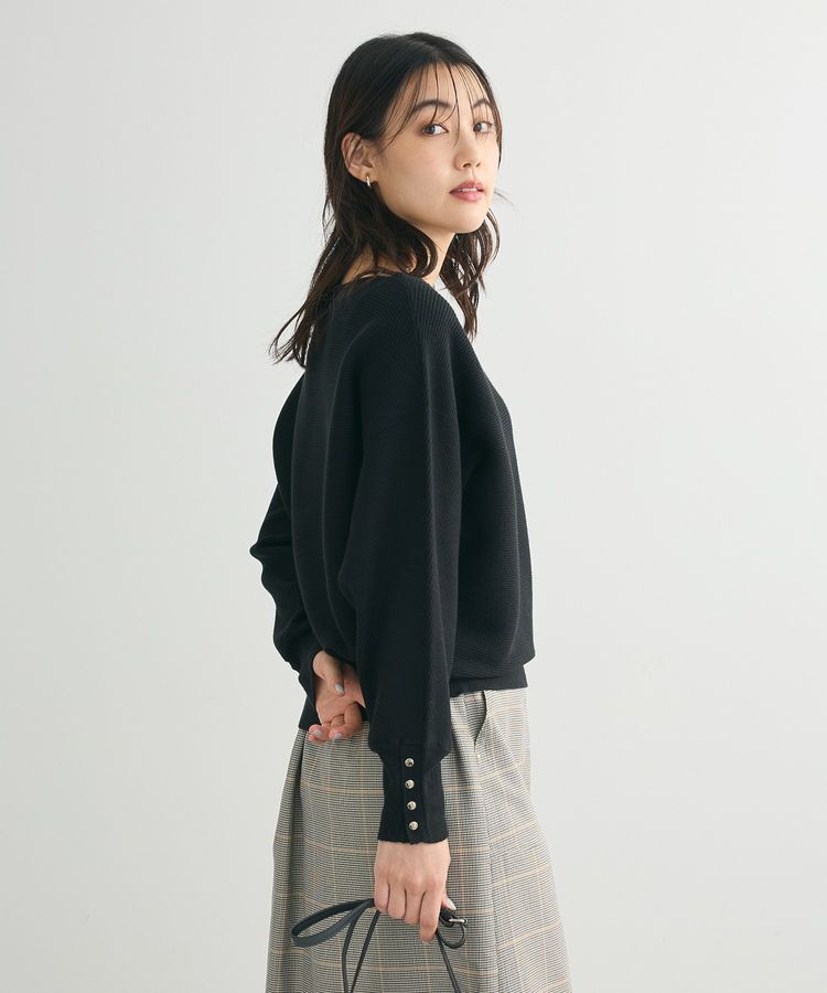 Green Parks「もちやわ袖釦ドルマンニットプルオーバー」|ニット・セーター|