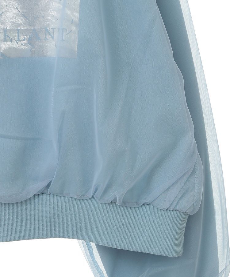 Green Parks「箔プリントチュール重ねプルオーバー」|スウェット・ジャージ|