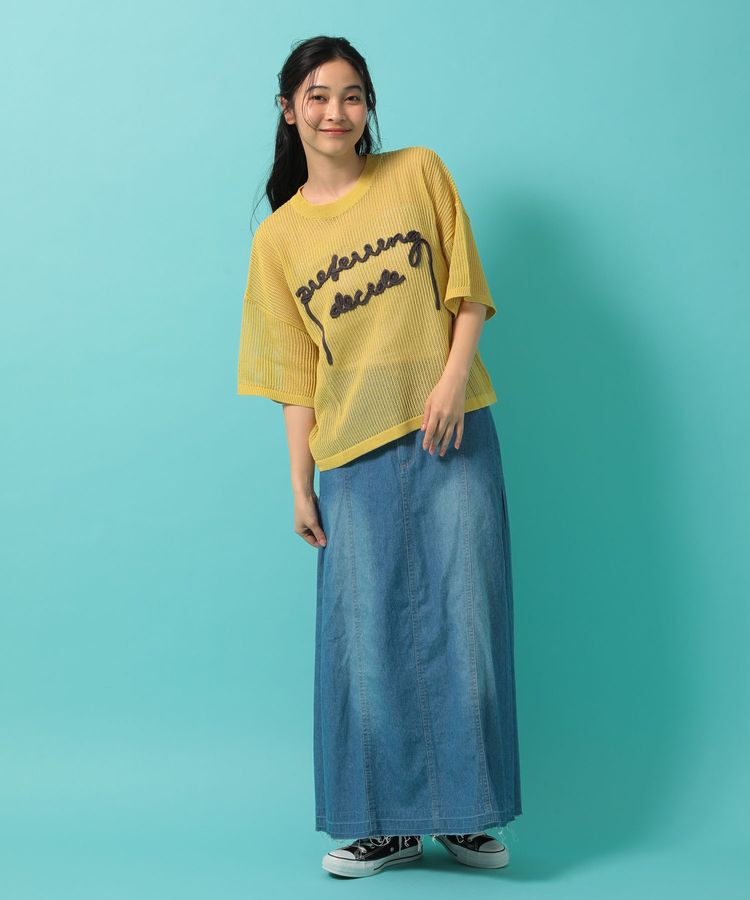 armonia「テープロゴ透かしニットプルオーバー」|Tシャツ・カットソー|