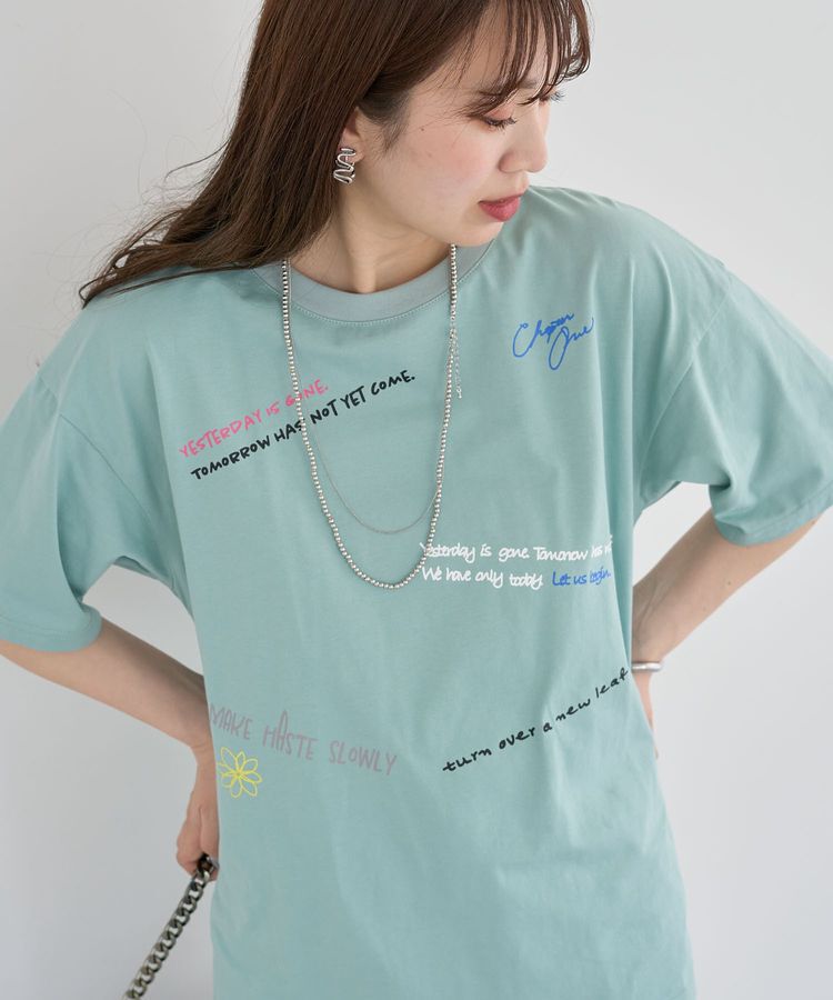 Green Parks「・ELENCARE DUE イロイロロゴptTEE」|Tシャツ・カットソー|Mint