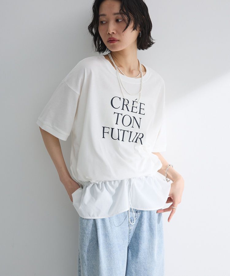 Green Parks「ウエストドロストドッキングロゴプルオーバー」|Tシャツ・カットソー|