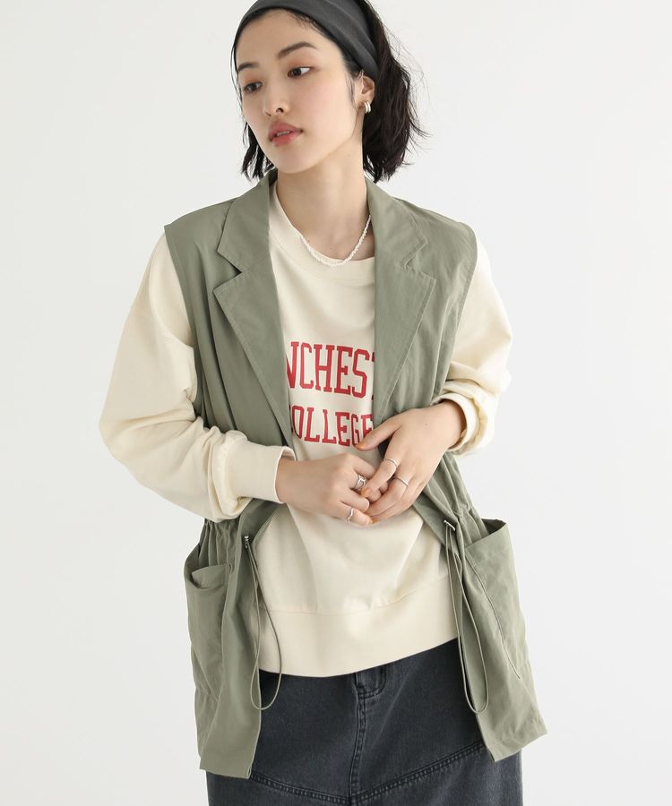 Green Parks「ウエストドロストナイロンベスト」|ベスト・ジレ|