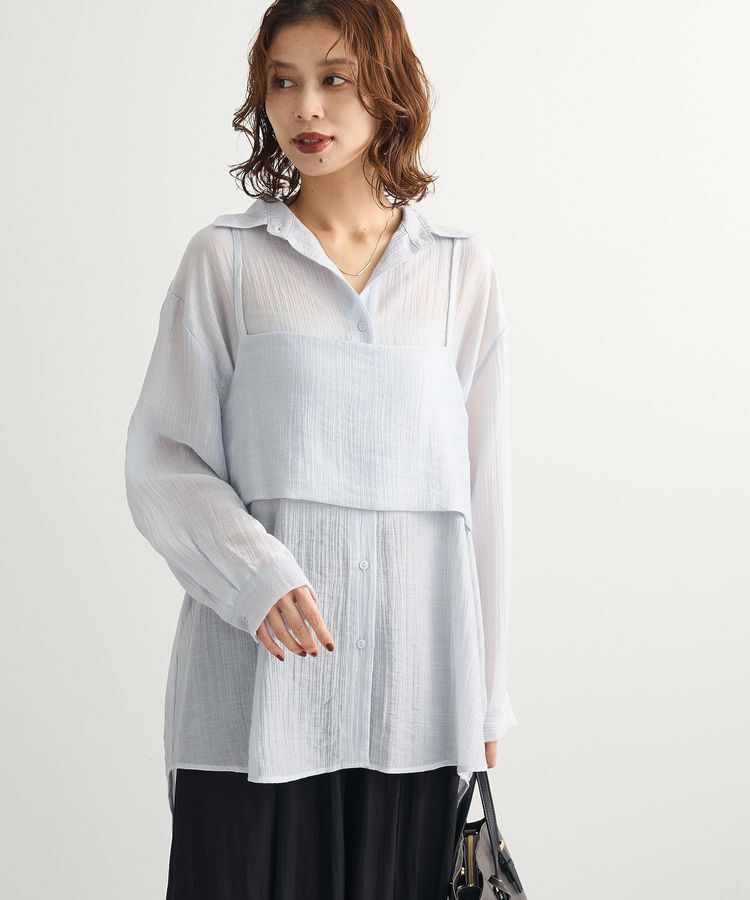 armonia「SET2点シアーシャツ+ビスチェ」|シャツ・ブラウス|Light Gray