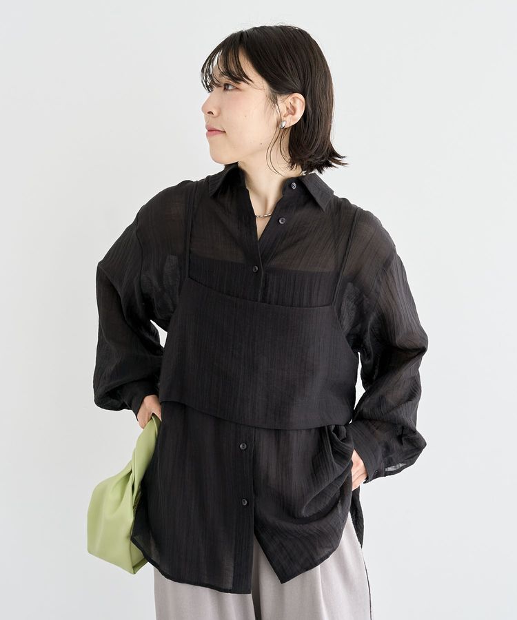 armonia「SET2点シアーシャツ+ビスチェ」|シャツ・ブラウス|Black