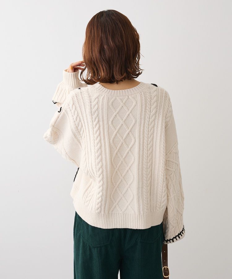 Green Parks「・ELENCARE DUE ハンドステッチケーブルニット」|ニット・セーター|