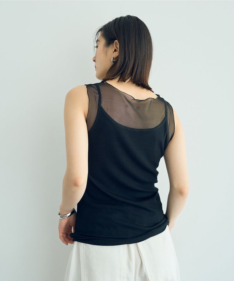 YECCA VECCA「チュールMIXリブインナー」|インナー|