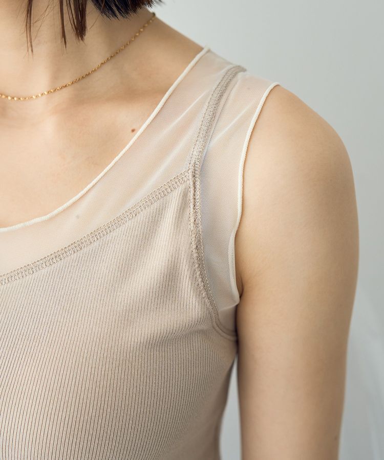 YECCA VECCA「チュールMIXリブインナー」|インナー|