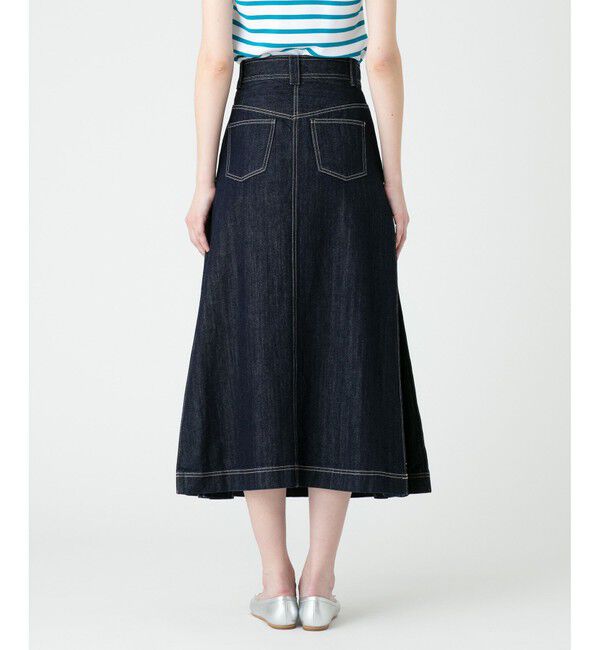 LOULOU WILLOUGHBY「【LOULOU WILLOUGHBY】サイドタックロングデニムスカート」|スカート|