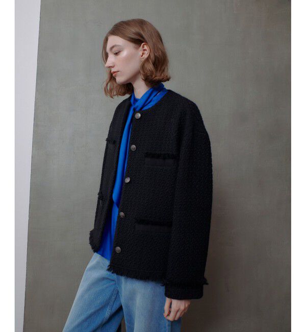allureville「ロービングツイードクルーネックジャケット」|その他|