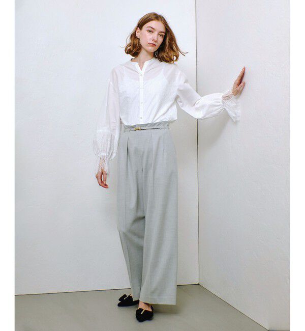 allureville「ポリエステル/Wストレッチタックパンツ」|チノ|