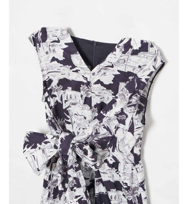 LOULOU WILLOUGHBY「【LOULOU WILLOUGHBY】サマーナイトプリント リボンワンピース」|ワンピース|