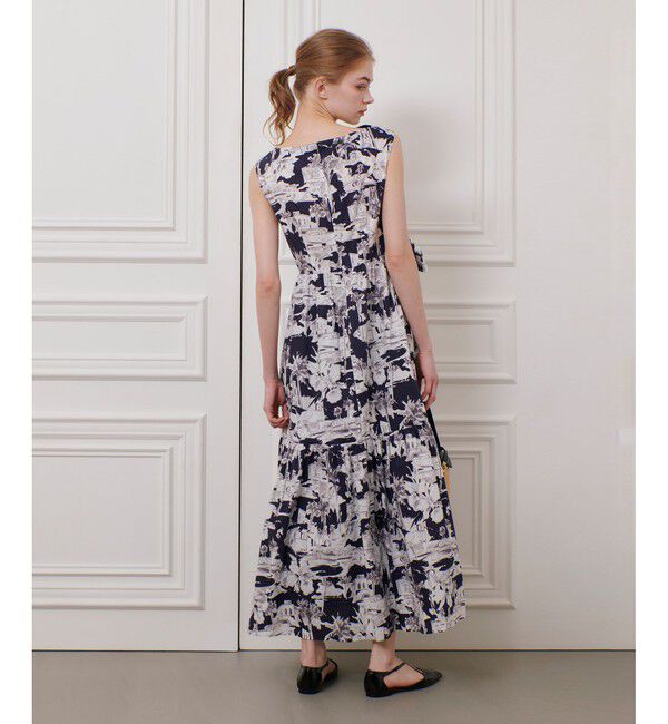 LOULOU WILLOUGHBY「【LOULOU WILLOUGHBY】サマーナイトプリント リボンワンピース」|ワンピース|