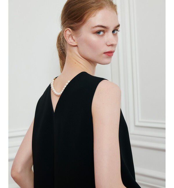 LOULOU WILLOUGHBY「【LOULOU WILLOUGHBY】パールネックレス付きフリルブラウス」|シャツ・ブラウス|