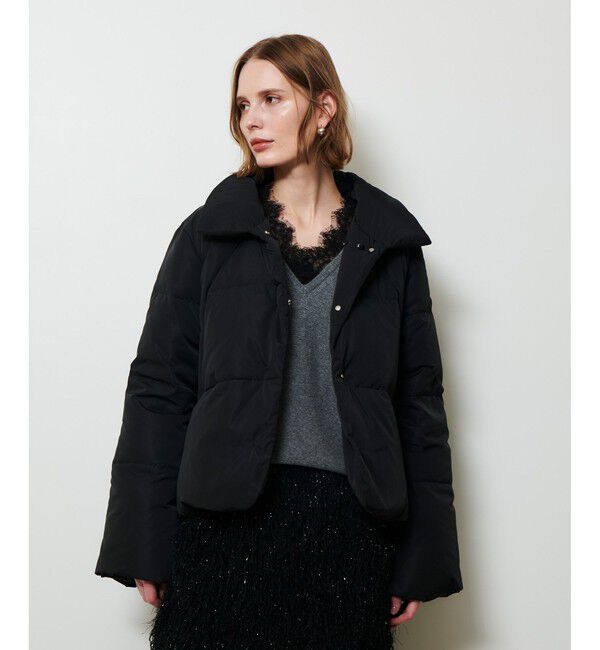 allureville「ファーカラーショートダウンコート」|ダウン|