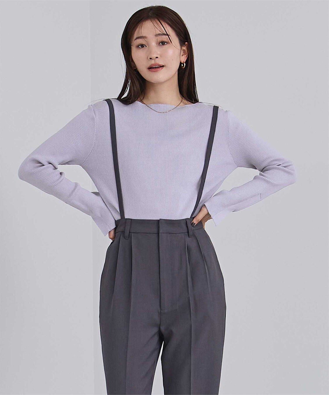 ur's「ボートネックスリットスリーブリブニット」|ニット・セーター|