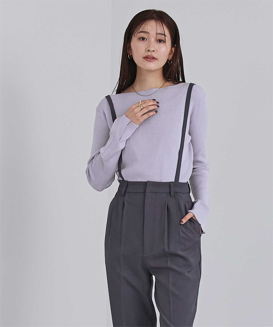 ur's「ボートネックスリットスリーブリブニット」|ニット・セーター|