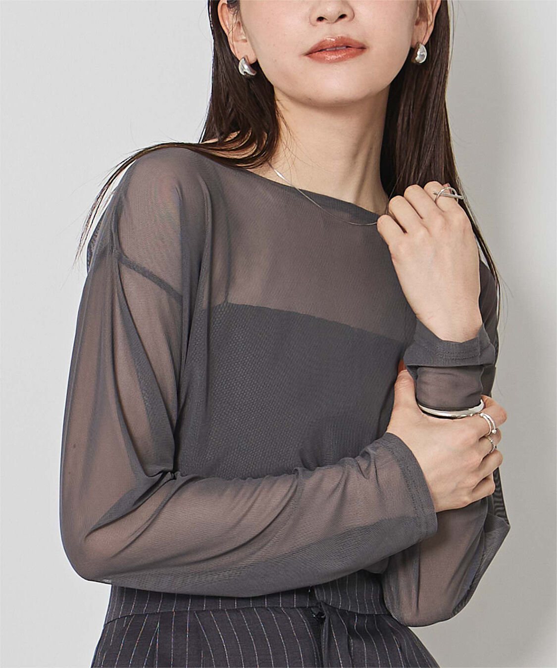 ur's「シアーボートネックプルオーバー」|Tシャツ・カットソー|