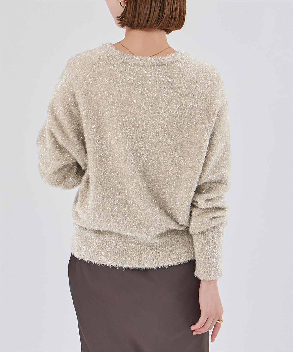 ur's「クルーネックラメカーディガン」|ニット・セーター|