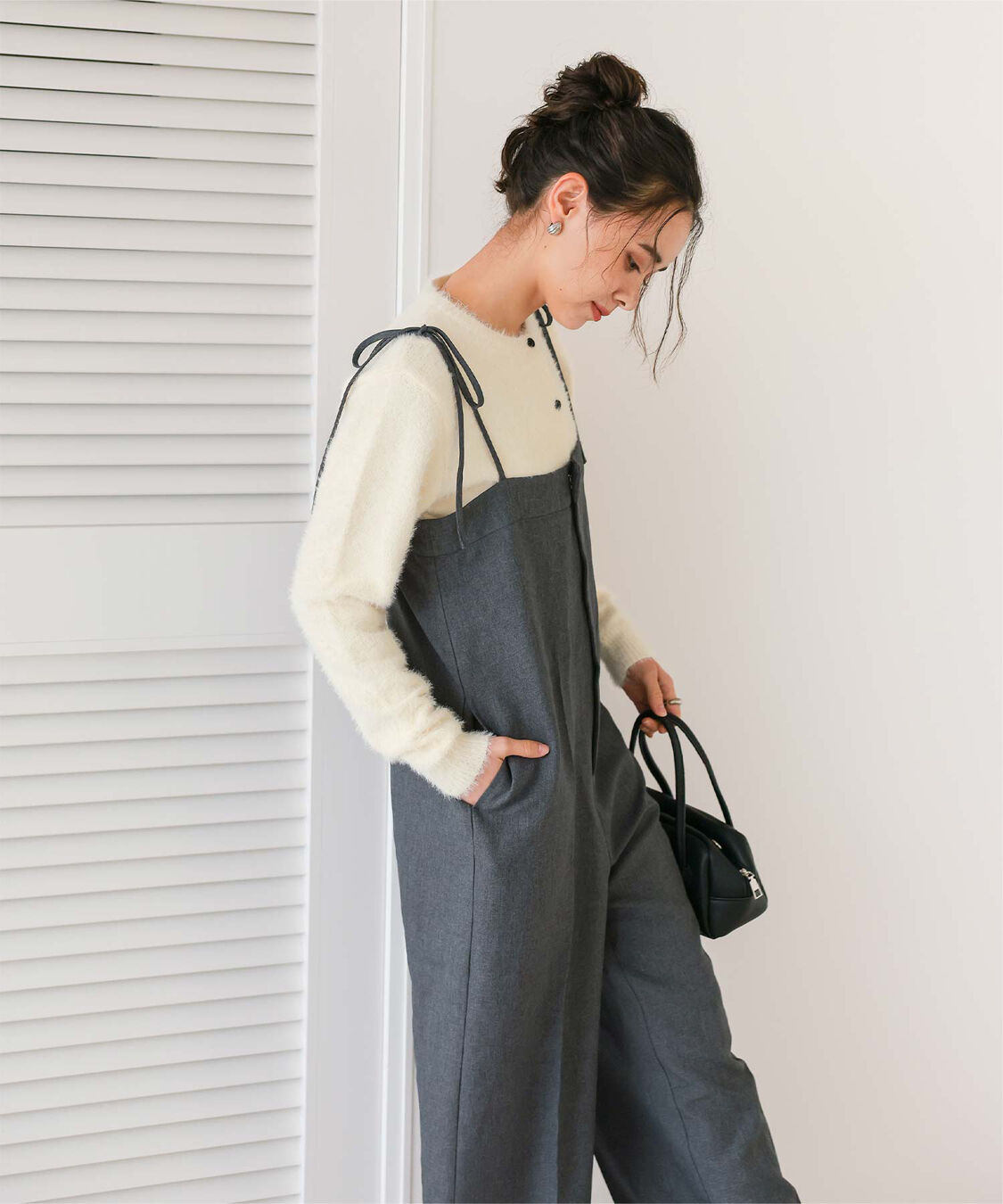 titivate「クルーネックミニシャギーニットカーディガン」|ニット・セーター|