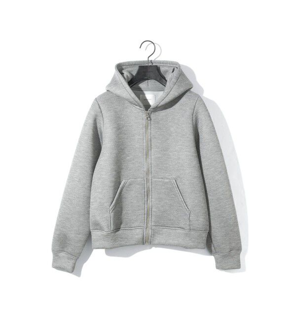 MIDIUMISOLID「MIDIUMISOLID for Ladies シアーダブルニットジップパーカー」|ニット・セーター|トップグレー