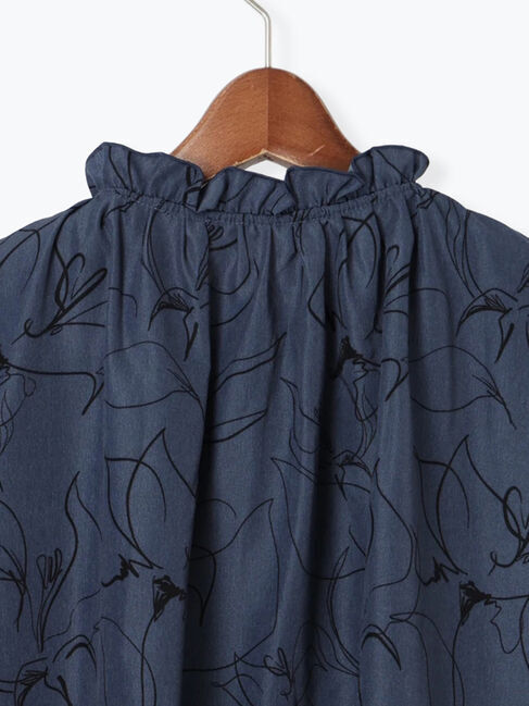 Te chichi TERRASSE「アートラインフリルネックブラウス」|シャツ・ブラウス|