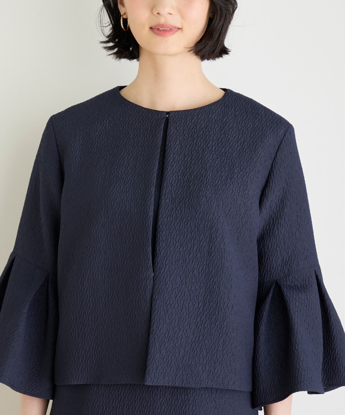 7-IDconcept.「《大きいサイズ》フクレジャカードフレアスリーブジャケット」|その他|