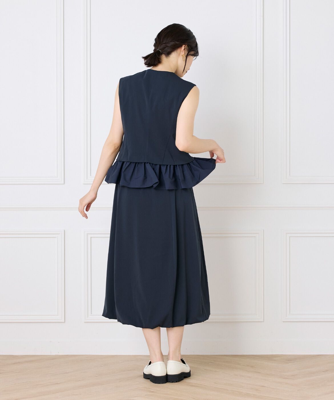 Maglie le cassetto「異素材ドッキングジレ」|ダウンベスト・ベスト|