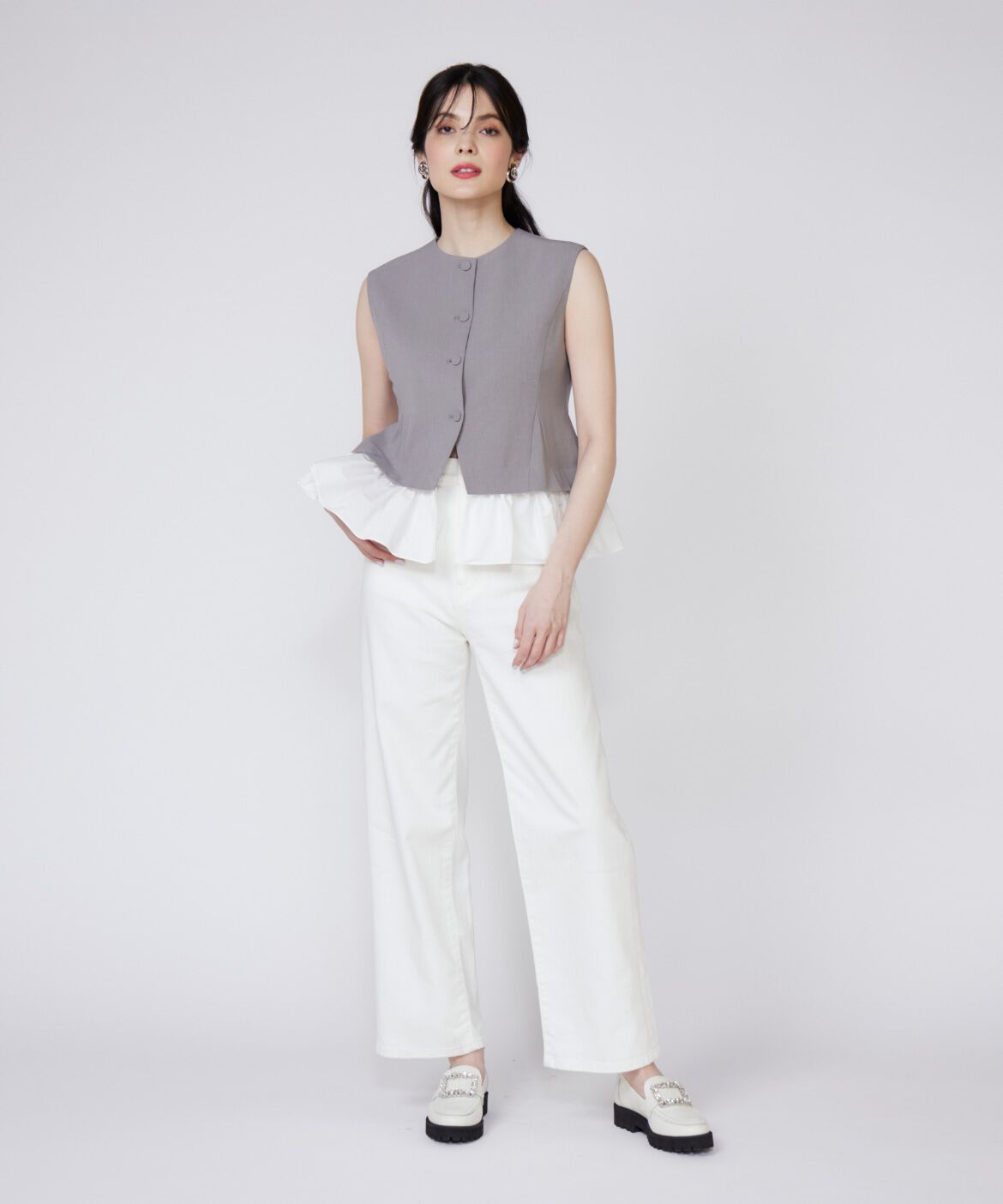 Maglie le cassetto「異素材ドッキングジレ」|ダウンベスト・ベスト|