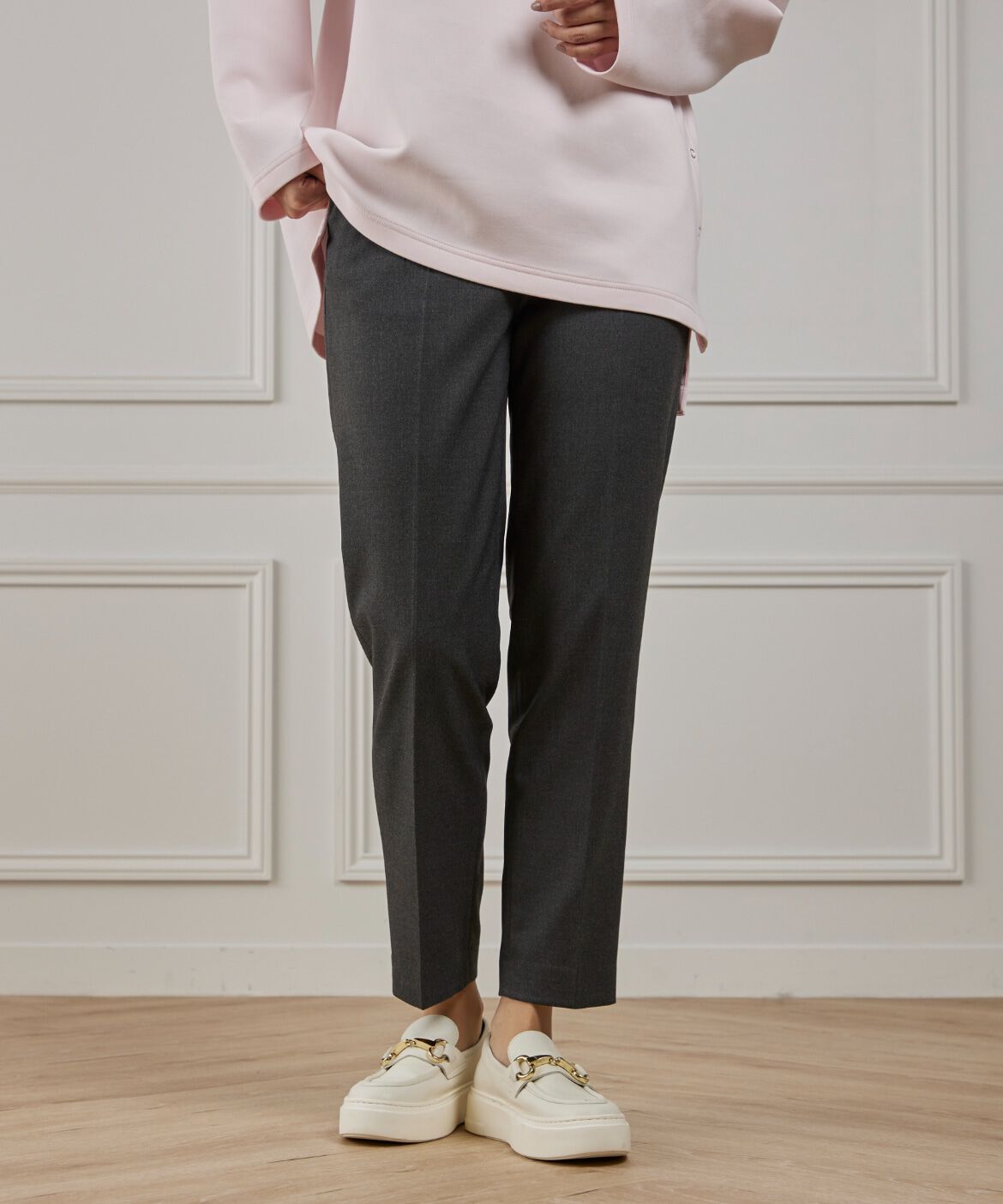 DAY by DAY it&rsquo;s international「ベーシックテーパードパンツ《TRサキソニー裏起毛》」|スラックス|チャコールグ 3