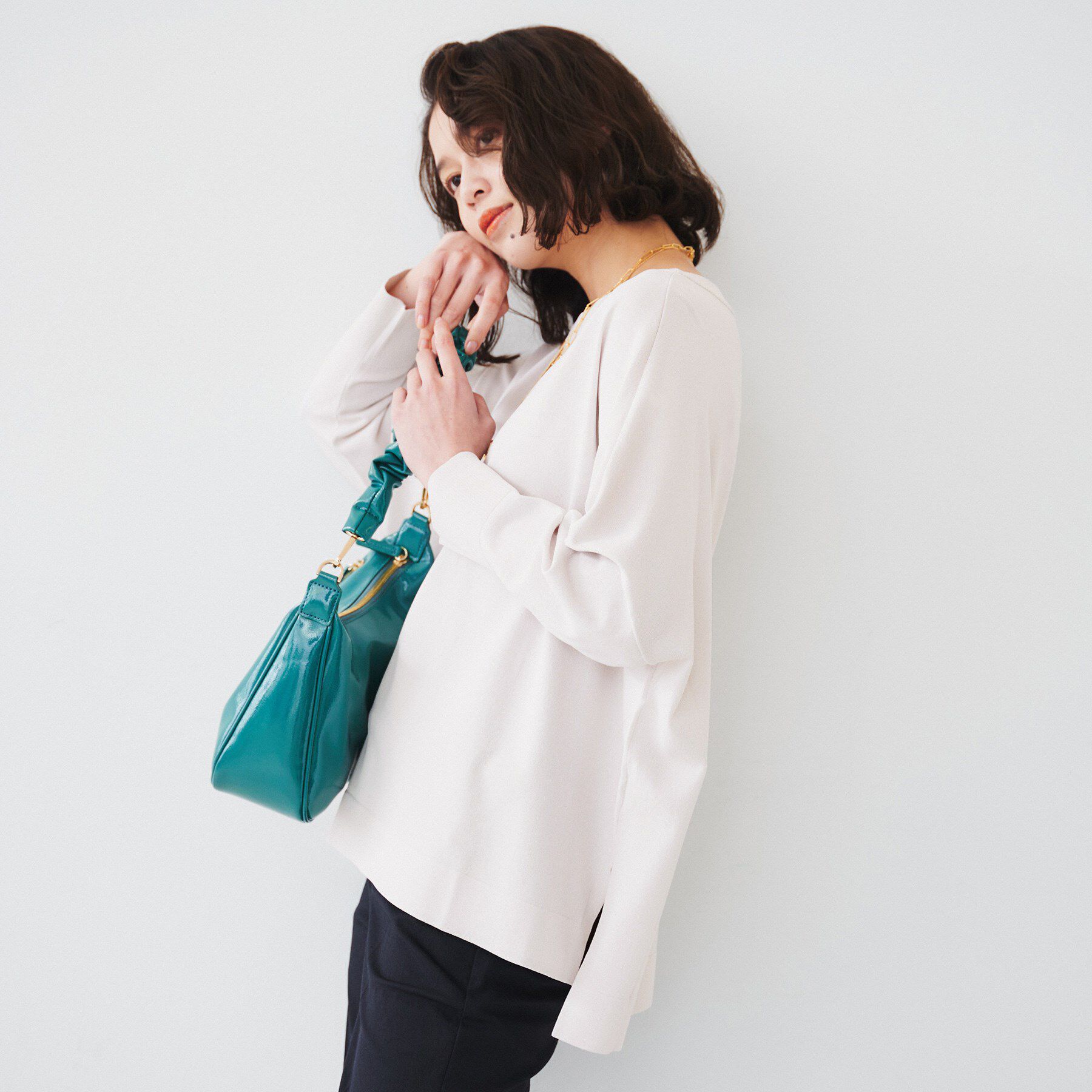 UNTITLED「【体型カバー/透けにくい】ワイドシルエットニット」|ニット・セーター|