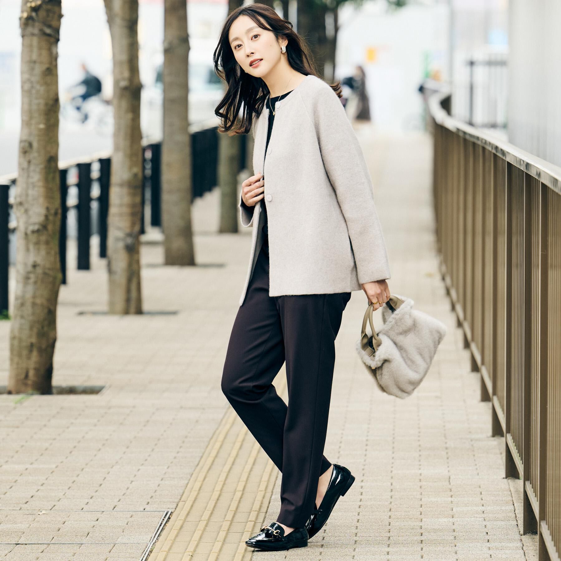 UNTITLED「【あったか素材/ストレッチ性】裏起毛テーパードパンツ」|その他|