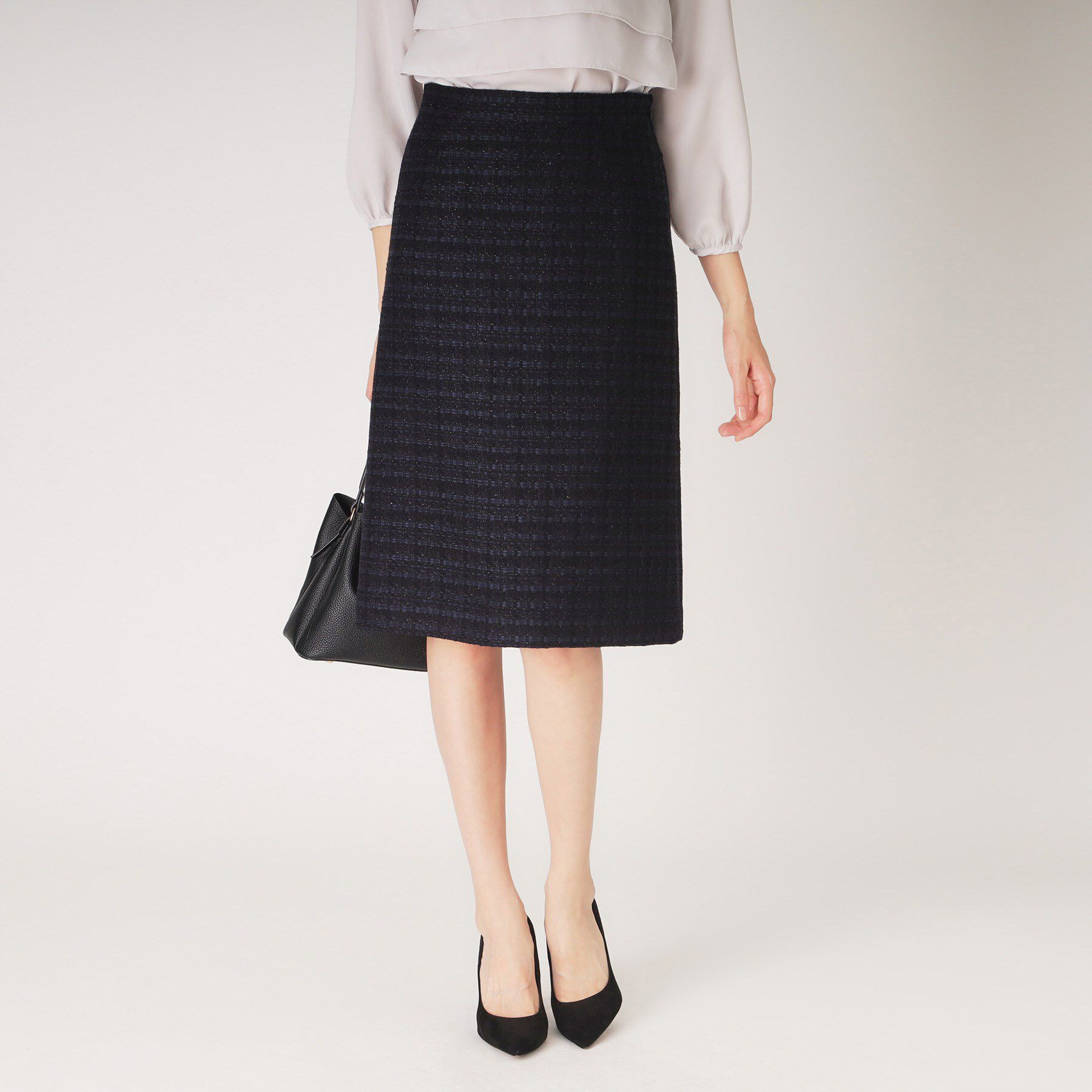 COUP DE CHANCE「【日本製】ファンシーツィードのセミAラインスカート」|スカート|